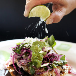 Tostada at Mustards Restaurant